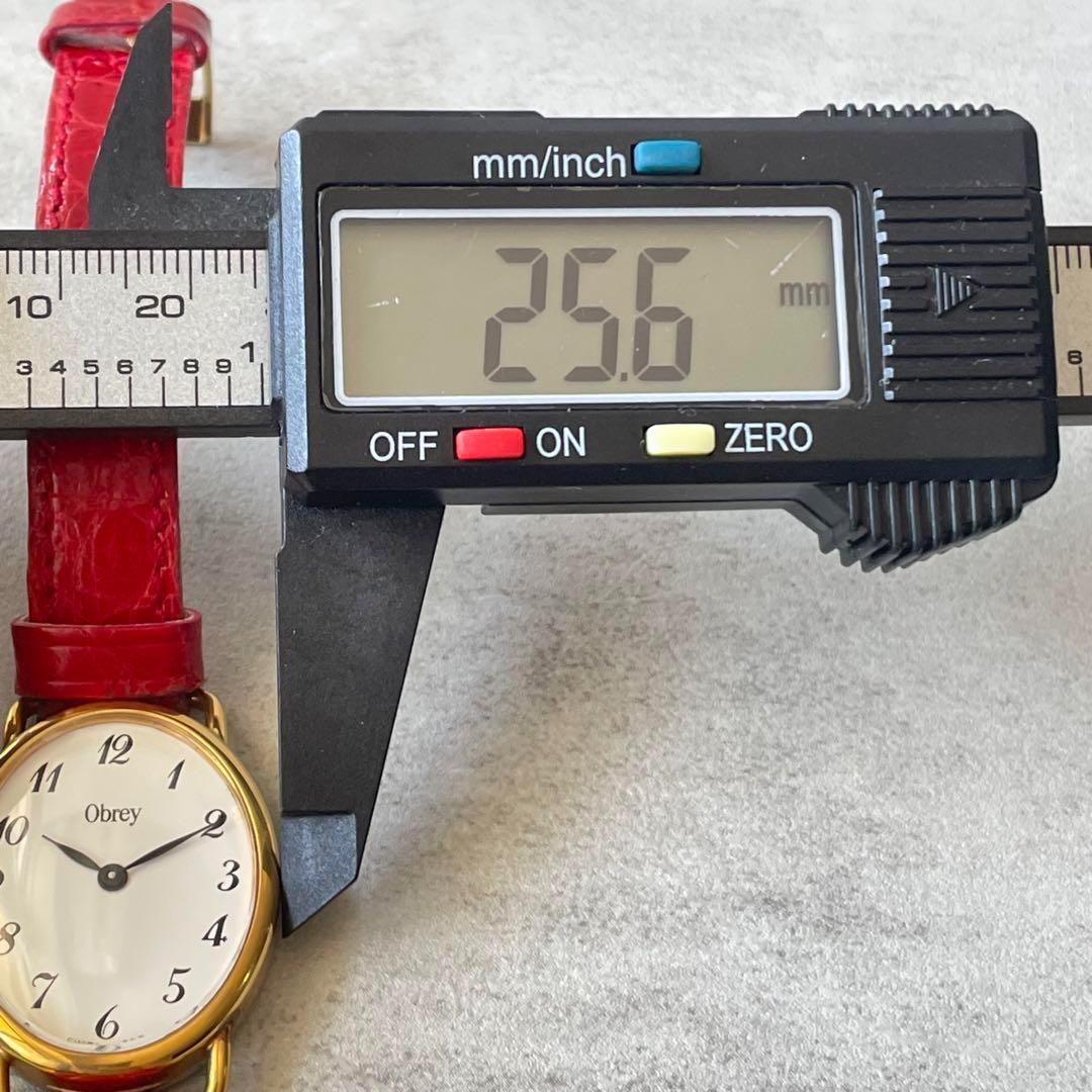 稼動品　obray オブレイ　ヴィンテージ　手巻き　　腕時計　ゴールドオーバル