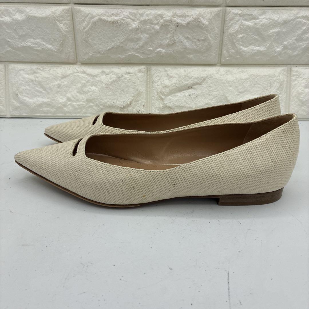 【美品】ペリーコ アネッリ フラットパンプス ポインテッドトゥ 36 ベージュ