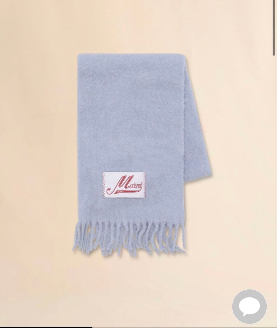 Manni ライトブルー アルパカスカーフ