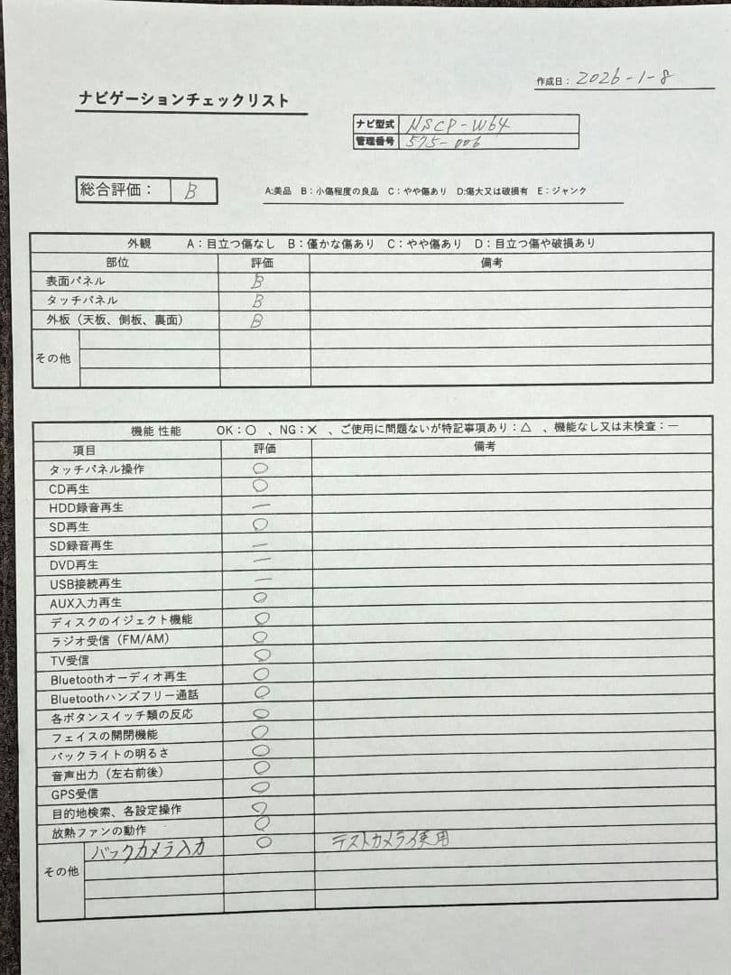 ★トヨタ純正メモリーナビ NSCP-W64 BT・ワンセグTV★動作確認済