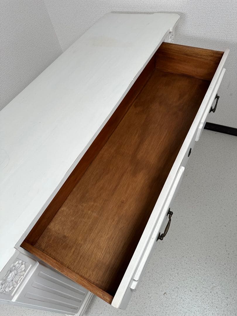 アンティーク フレンチ 3段 チェスト ビンテージ 姫系 ホワイト ※i1