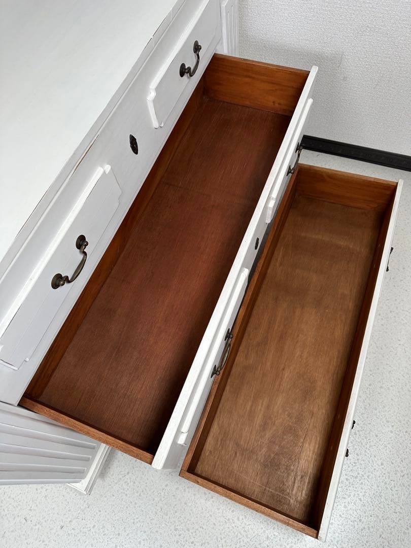 アンティーク フレンチ 3段 チェスト ビンテージ 姫系 ホワイト ※i1