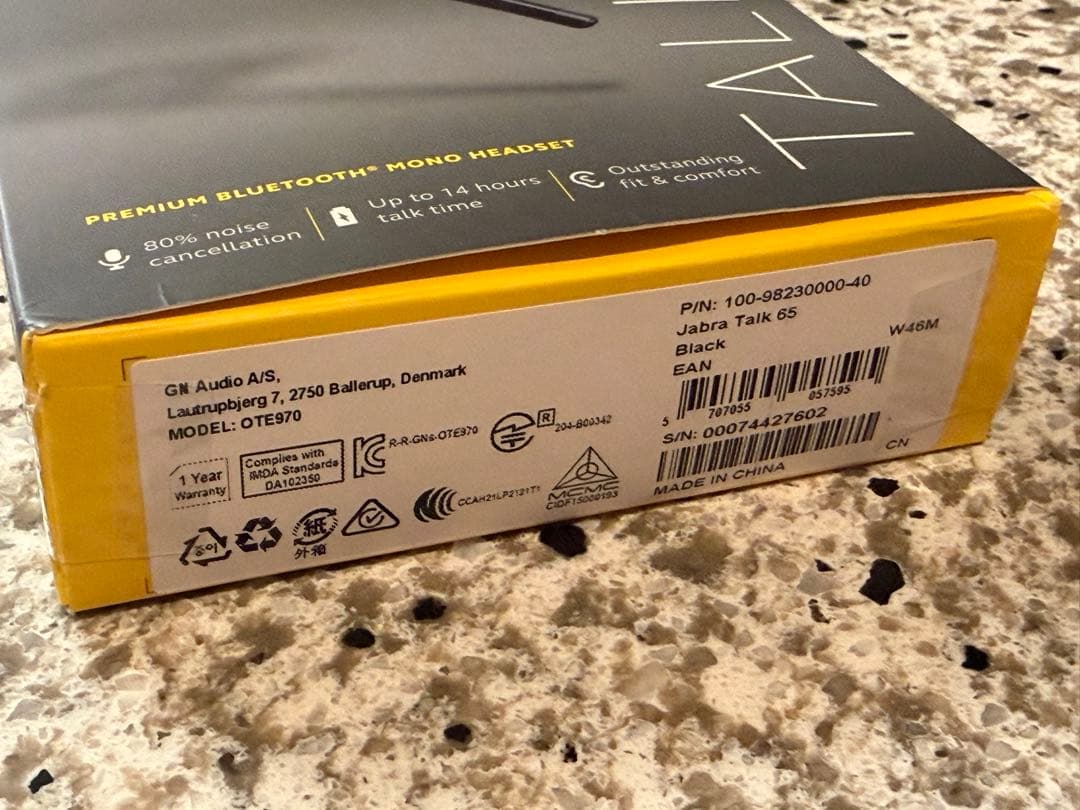 【美品】Jabra Tark65 プレミアムBluetooth片耳ヘッドセット