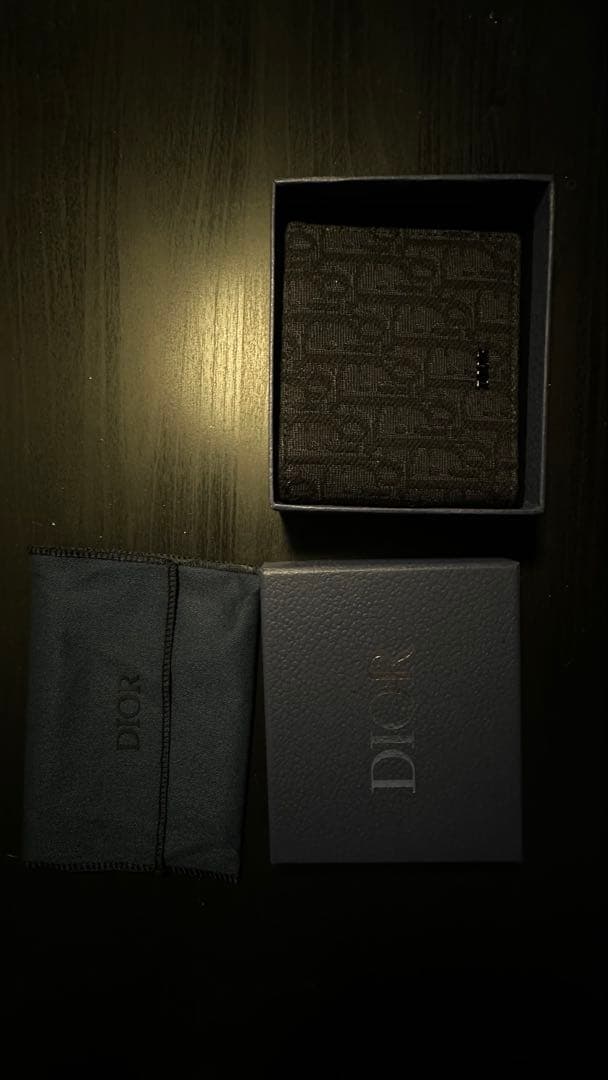 Dior 二つ折り財布 ブラウン レザー 即決不可