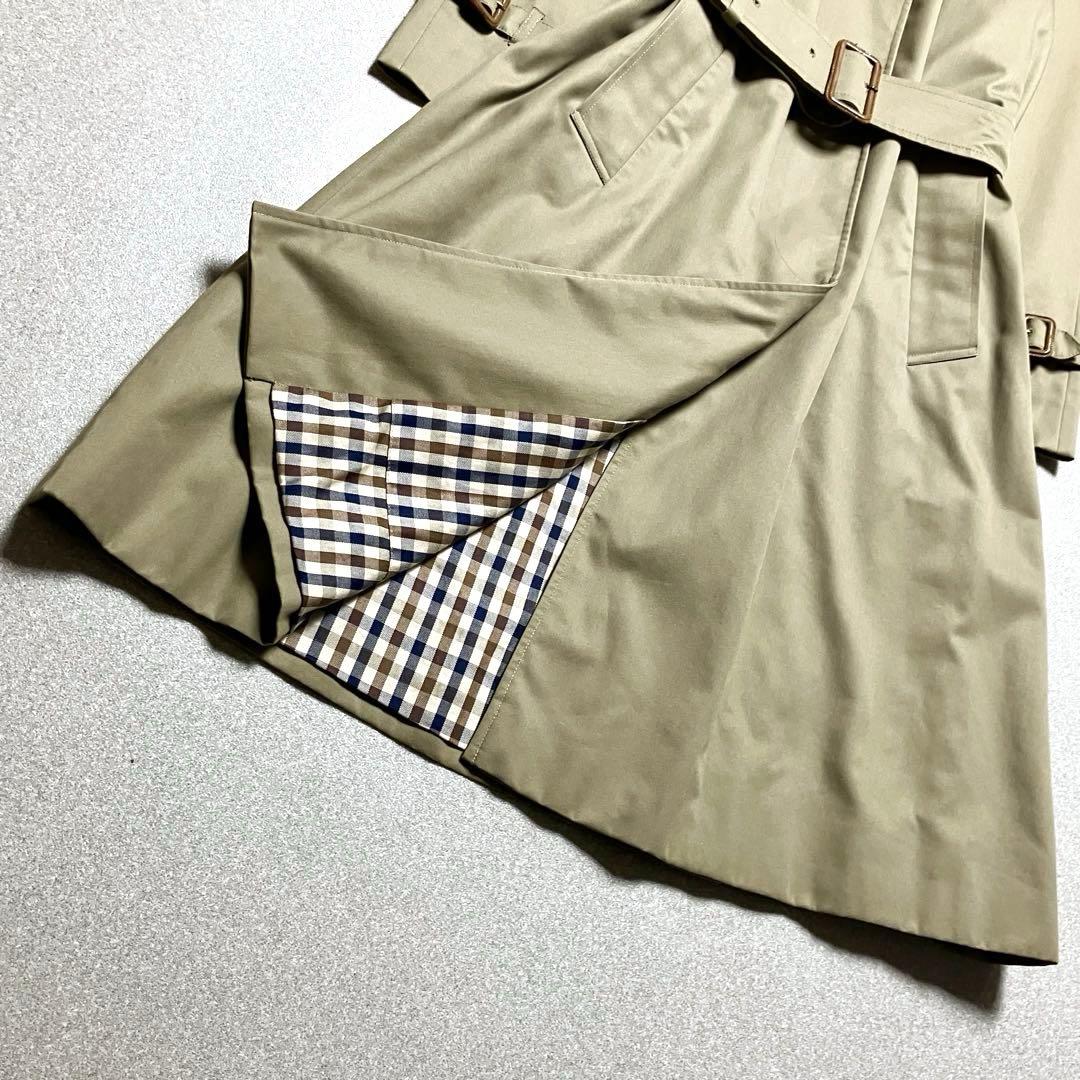 アクアスキュータム トレンチコート イギリス製 ギンガムチェック ヴィンテージ