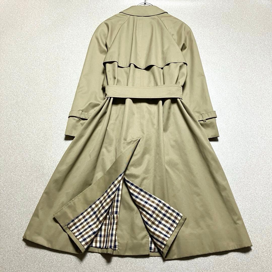 アクアスキュータム トレンチコート イギリス製 ギンガムチェック ヴィンテージ