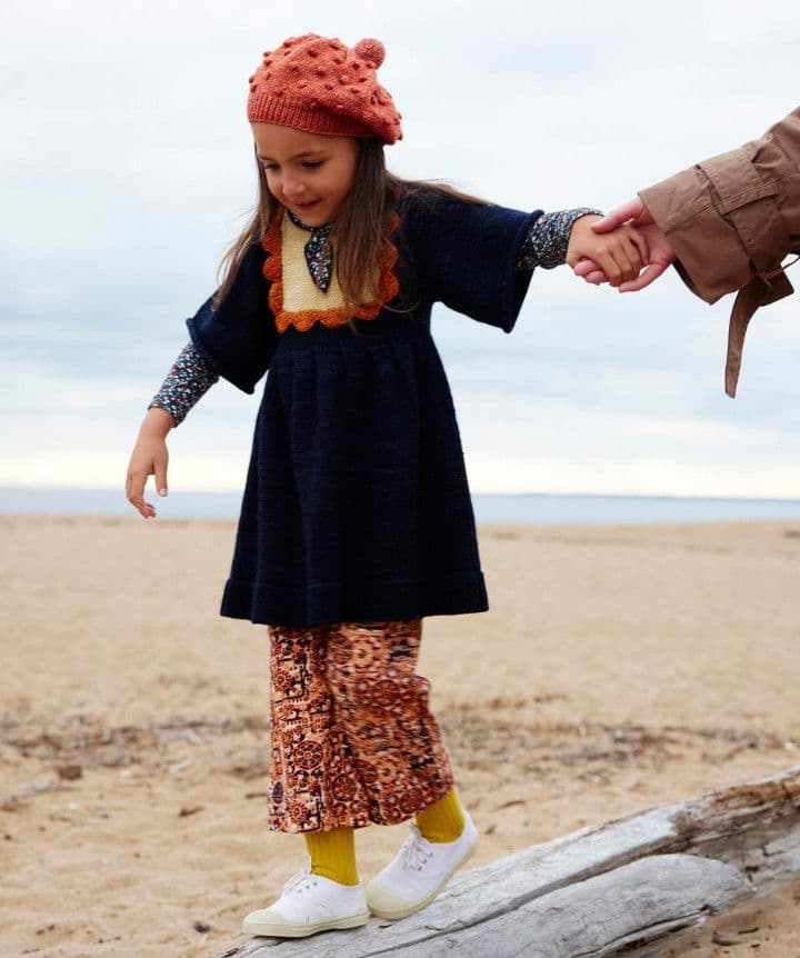 ワンピース misha&puff Scallop Bib Dress Ink