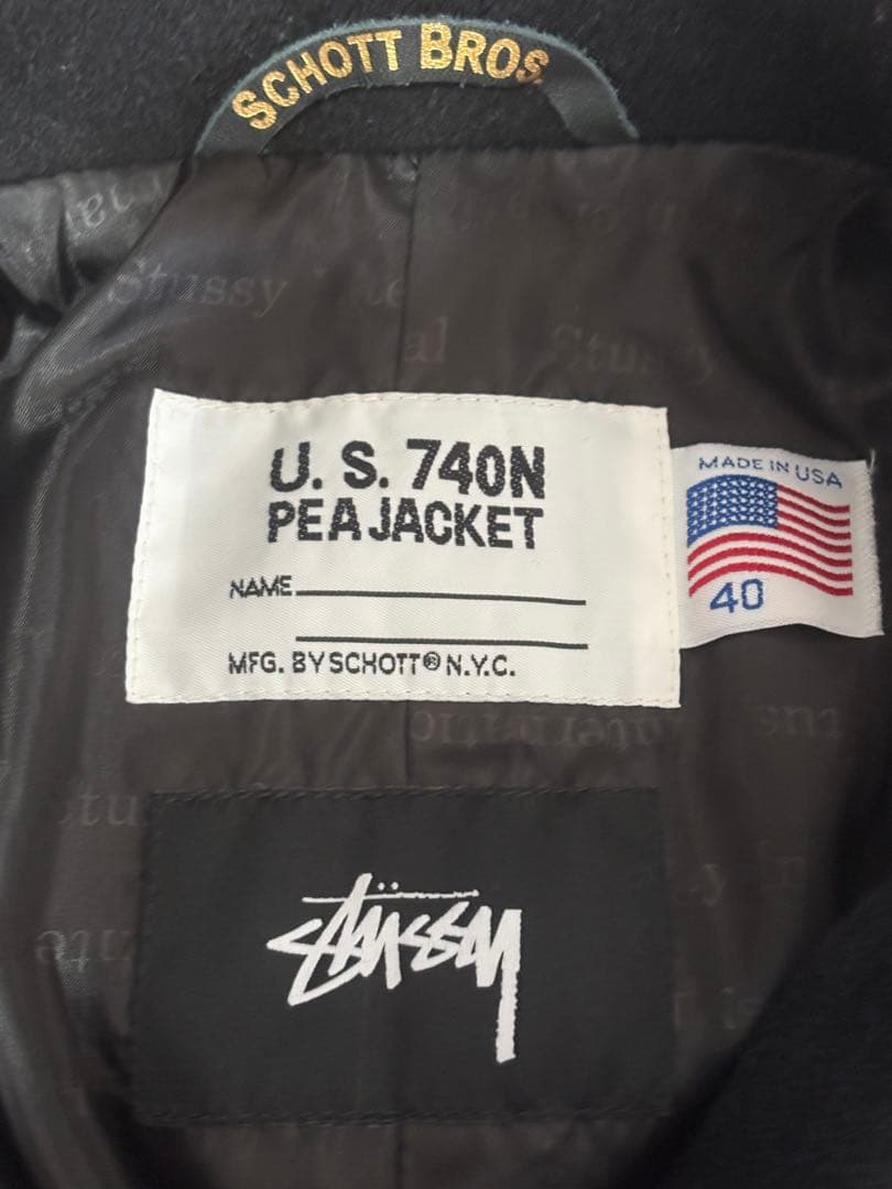 Stussy×shott ピーコート