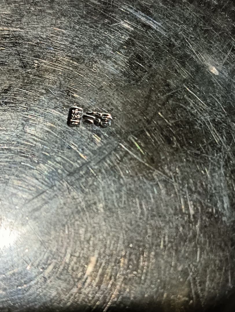 純銀製　李朝家紋入り茶椀