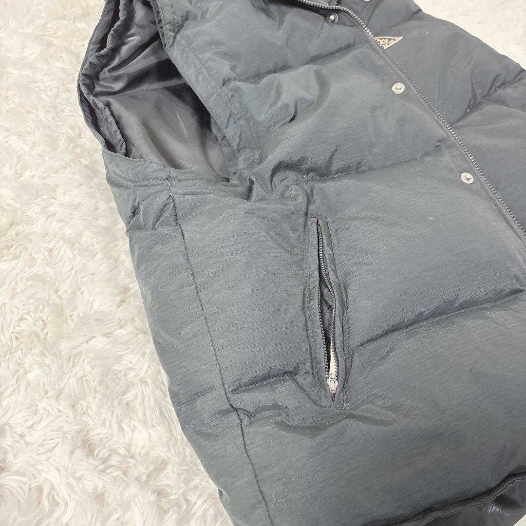 NIKE ACG ダウンジャケット　ベスト　105 大きい　刺繍ロゴ　黒