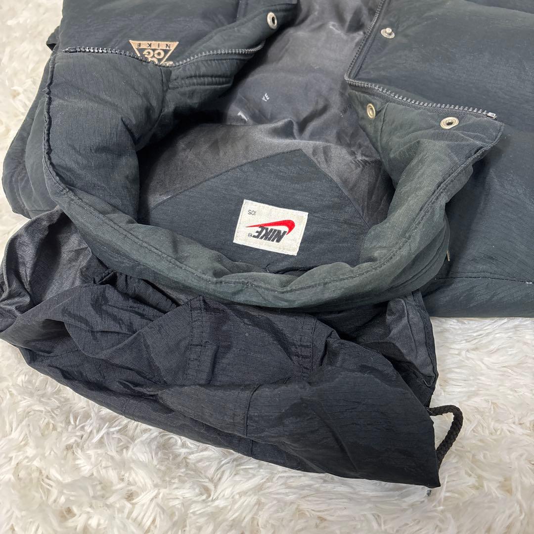 NIKE ACG ダウンジャケット　ベスト　105 大きい　刺繍ロゴ　黒