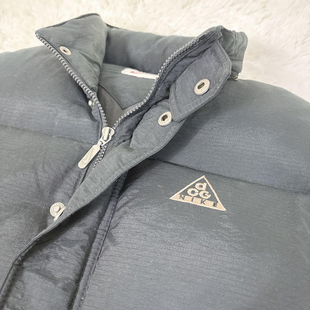 NIKE ACG ダウンジャケット　ベスト　105 大きい　刺繍ロゴ　黒