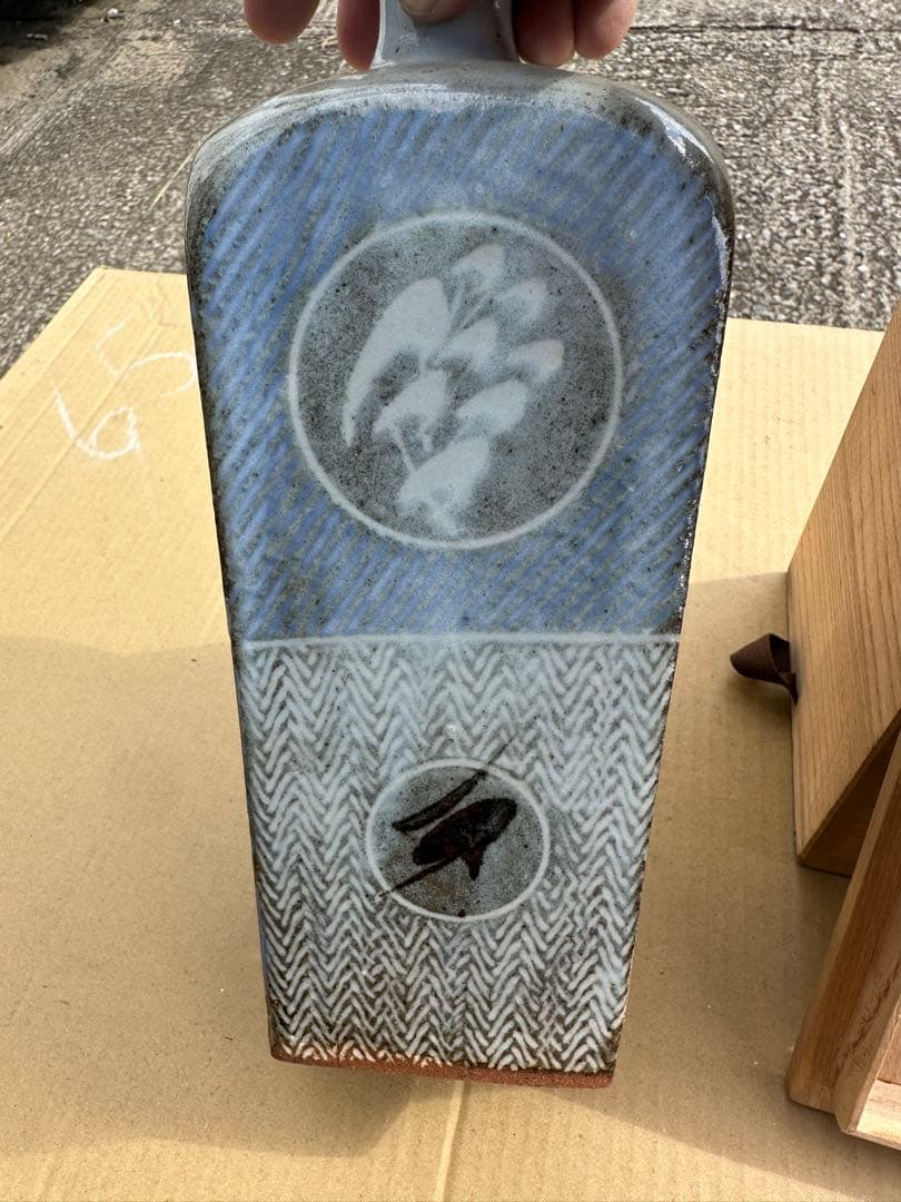 ᴥ*す様 島岡達三作ー象嵌壺木箱付き