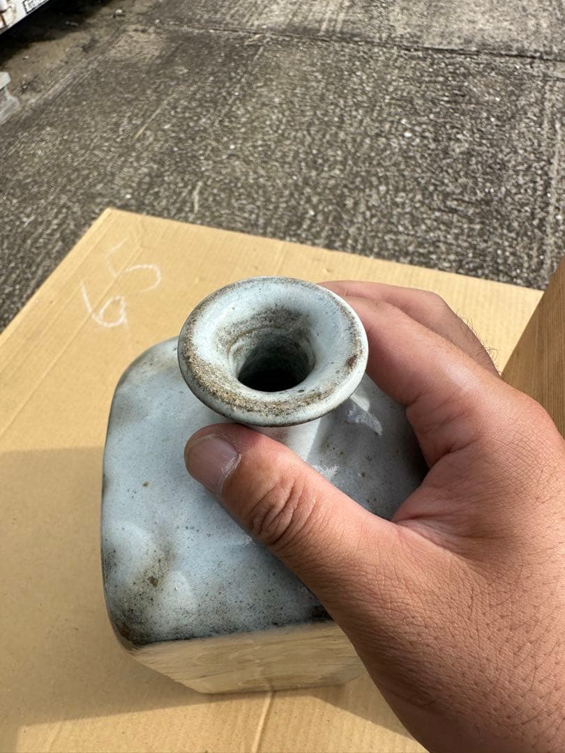 ᴥ*す様 島岡達三作ー象嵌壺木箱付き