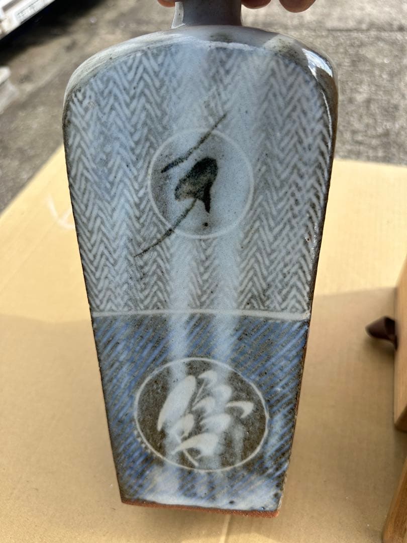 ᴥ*す様 島岡達三作ー象嵌壺木箱付き