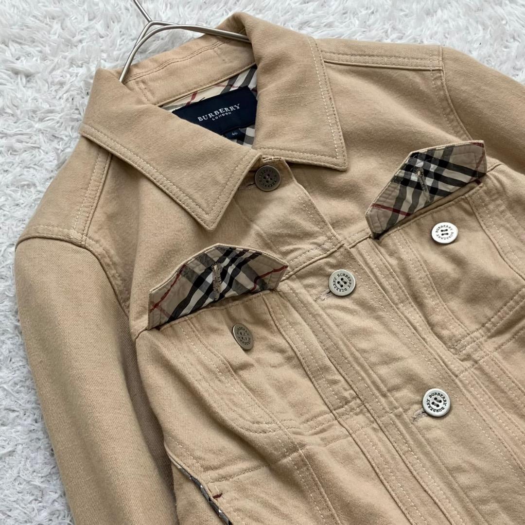 美品✨バーバリーロンドン デニムジャケット ノバチェック 大きいサイズ 46