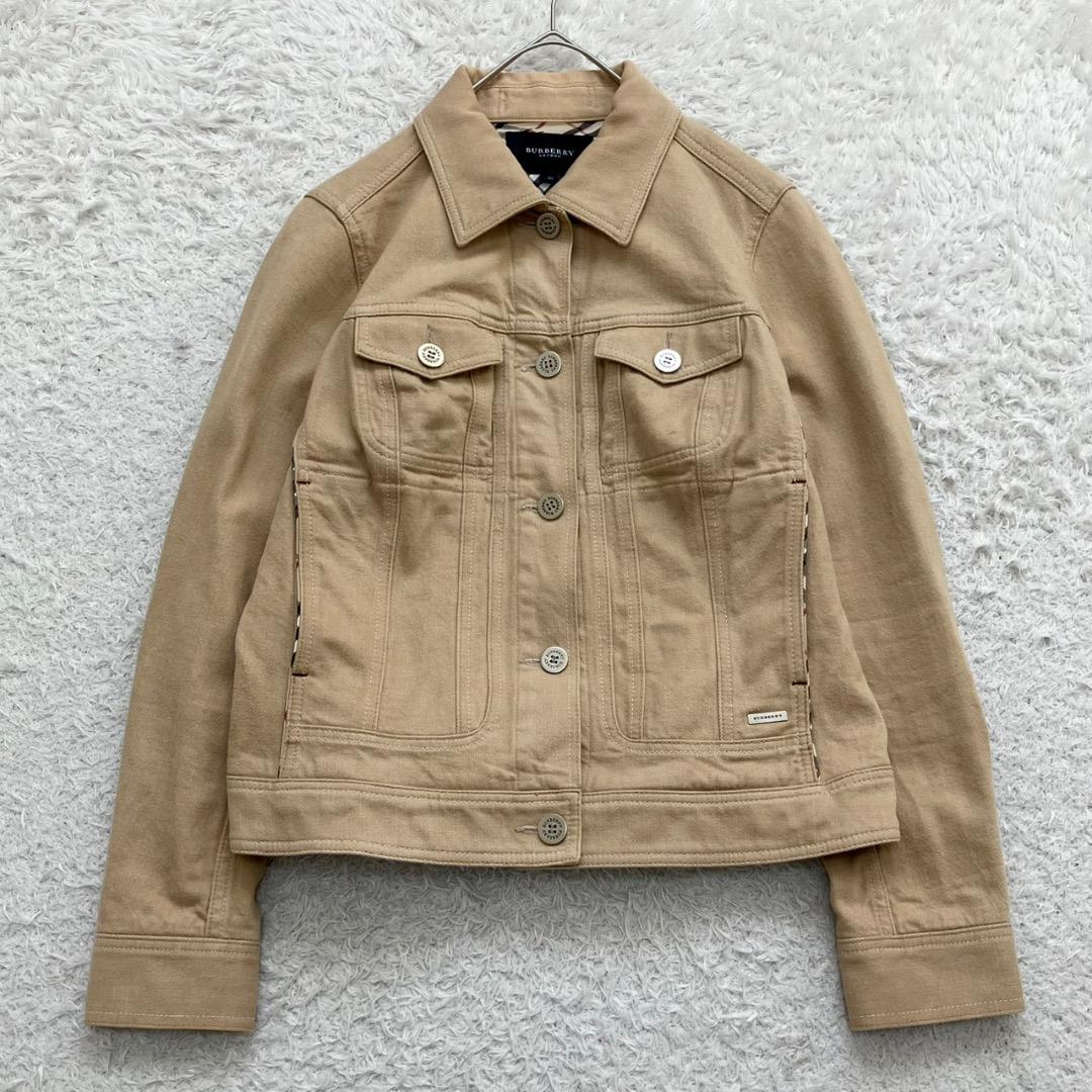 美品✨バーバリーロンドン デニムジャケット ノバチェック 大きいサイズ 46