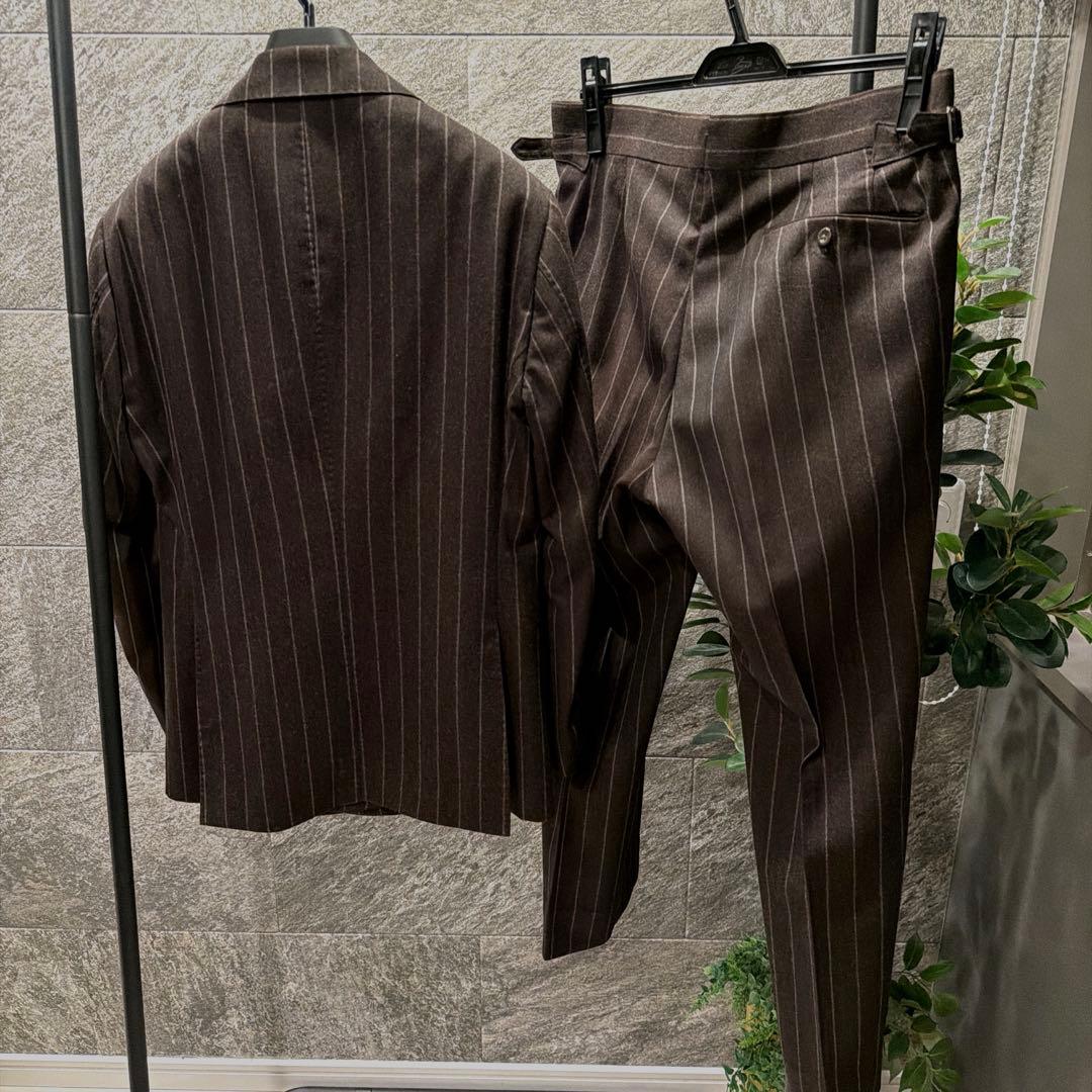 ナノユニバース別注　リングジャケット　ブラウン　ダブル　セットアップ　秋冬　44