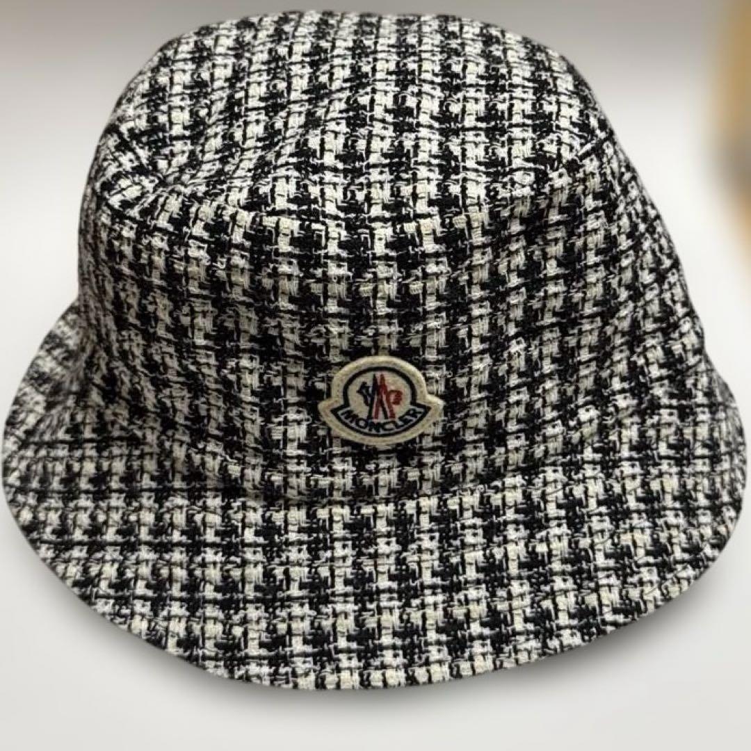 MONCLER チェック柄 バケットハット　Lサイズ