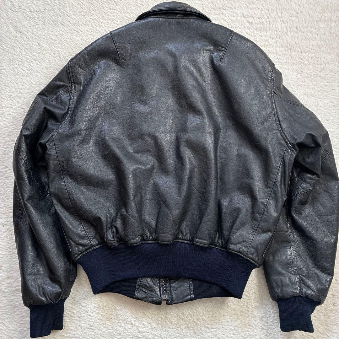 80s CWU-45/P 本革フライトジャケット Mサイズ ブラック