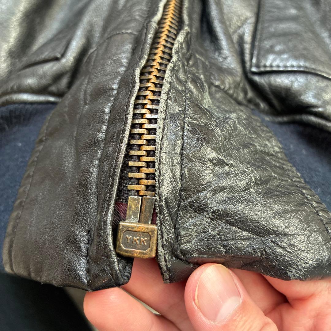 80s CWU-45/P 本革フライトジャケット Mサイズ ブラック