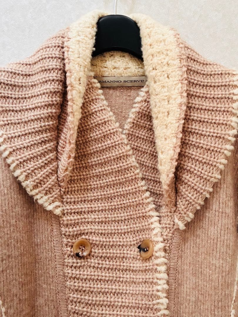 エルマンノシェルビーノ☆ウールカシミヤ混　ニットコート　ユキトリイ　ランバン