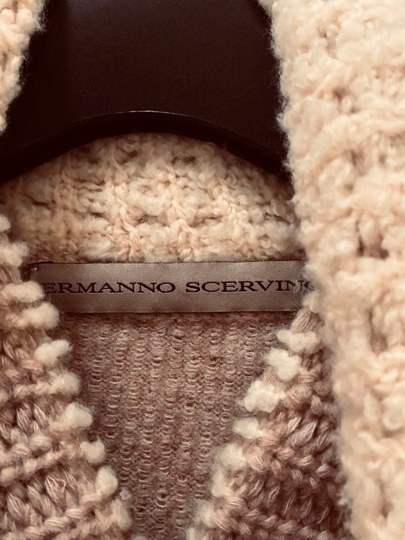 エルマンノシェルビーノ☆ウールカシミヤ混　ニットコート　ユキトリイ　ランバン