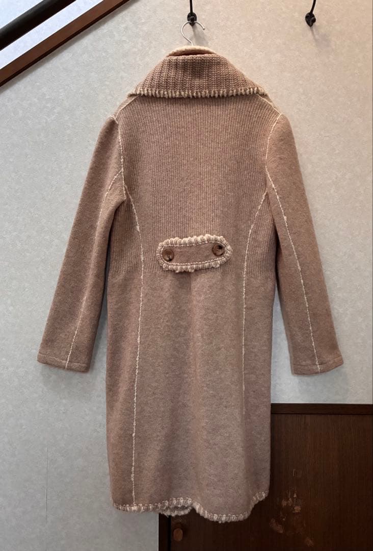 エルマンノシェルビーノ☆ウールカシミヤ混　ニットコート　ユキトリイ　ランバン