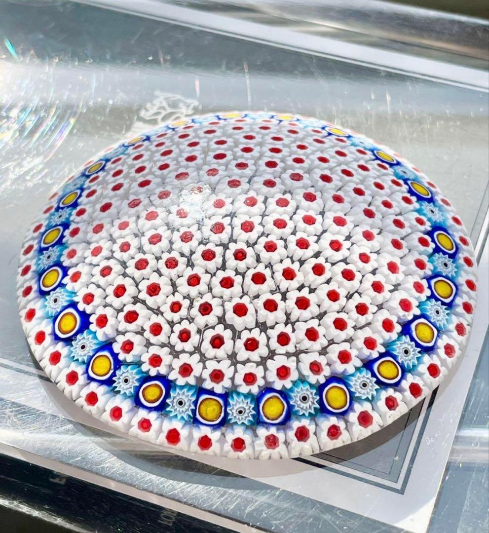 イタリア製 ベネチアンガラス ミルフィオリ小皿