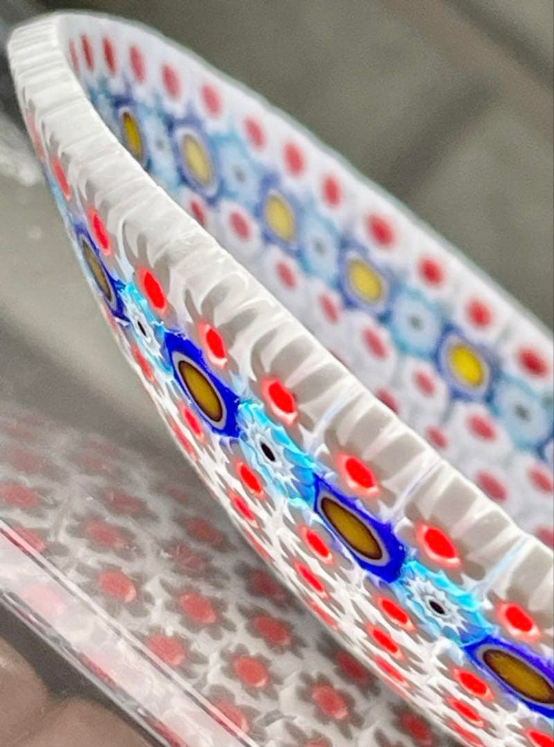 イタリア製 ベネチアンガラス ミルフィオリ小皿