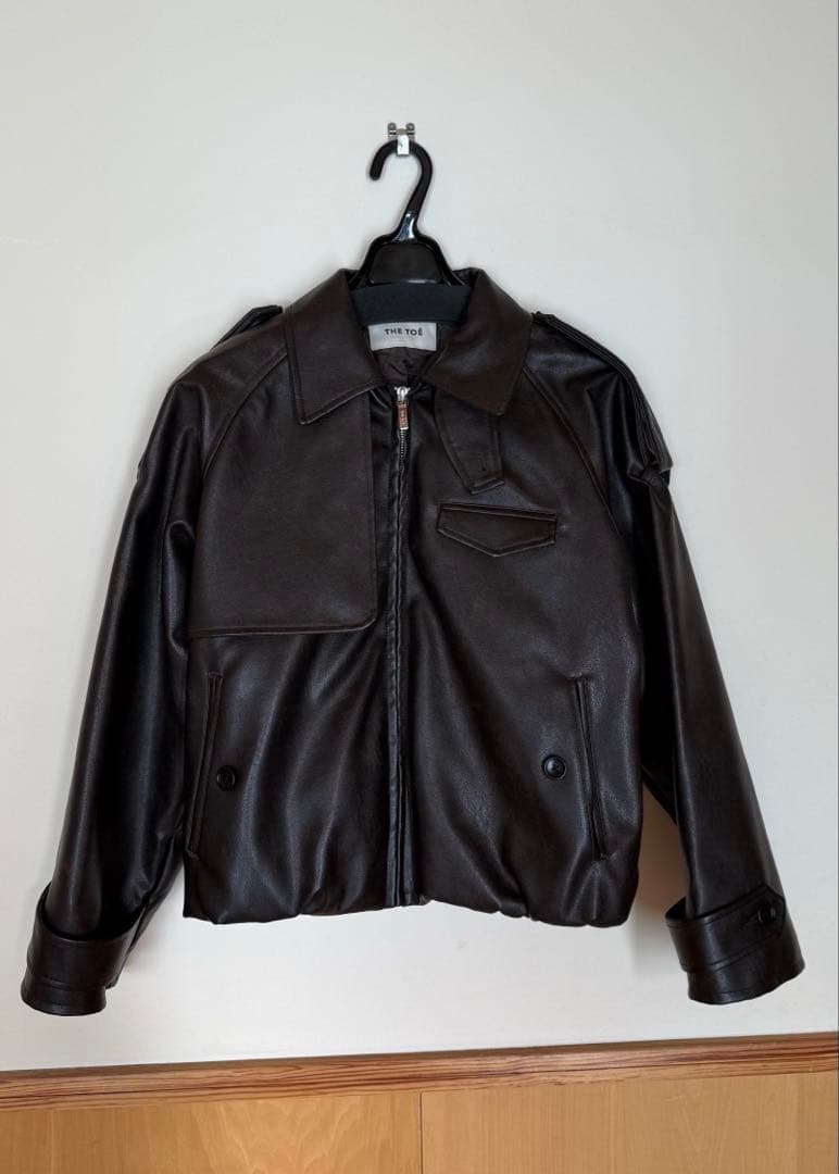 【THETOE】Bond Jacket brown leather