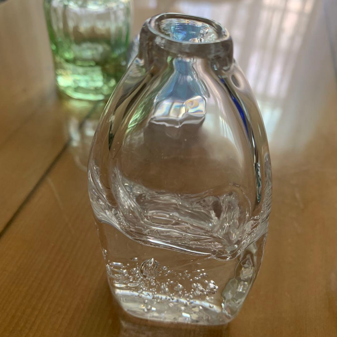 全て作家物　ガラスオブジェ２点と一輪挿し２点　崖の上のポニョ