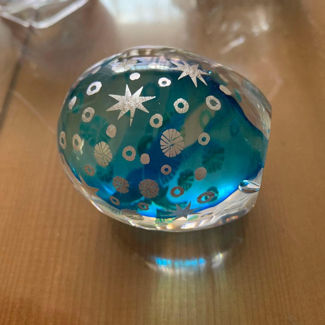 全て作家物　ガラスオブジェ２点と一輪挿し２点　崖の上のポニョ