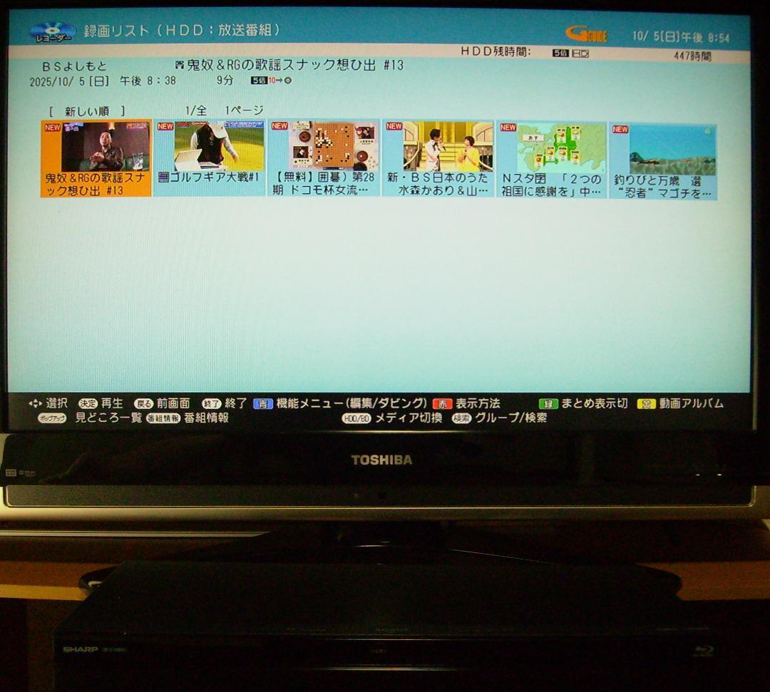 16様向けSHARP AQUOS ブルーレイレコーダー 2B-C10BW1