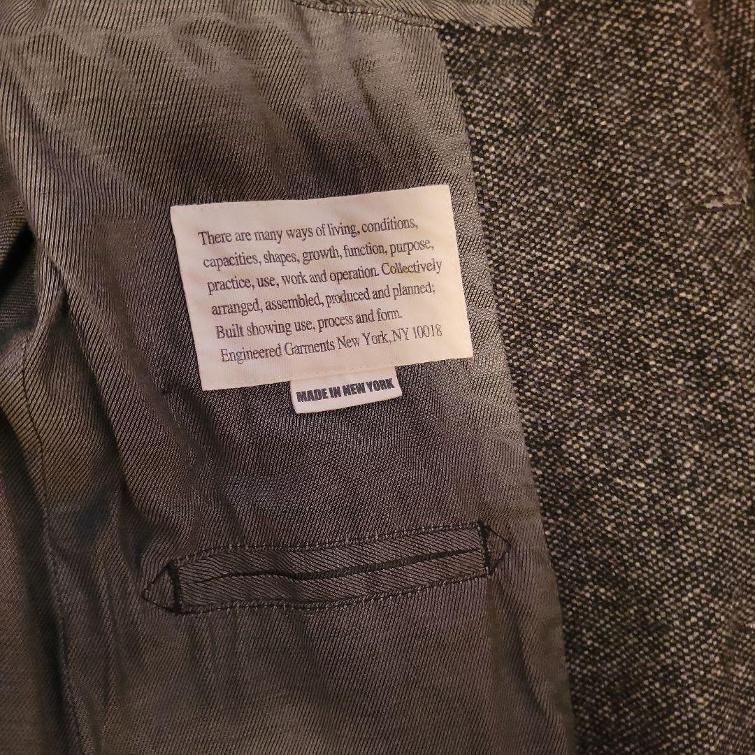 ENGINEERED GARMENTS　ノーカラー　ジャケット　ホームスパン　S