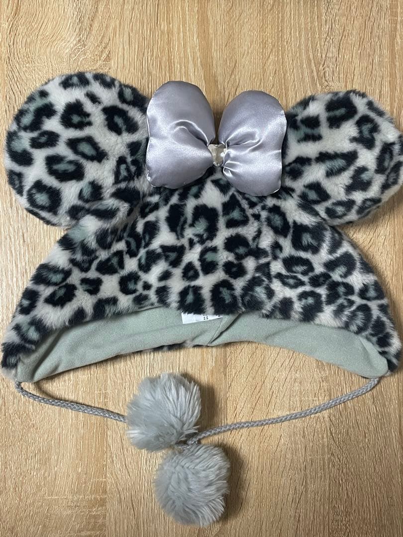 ファンキャップ ヒョウ柄 ミニー グレー