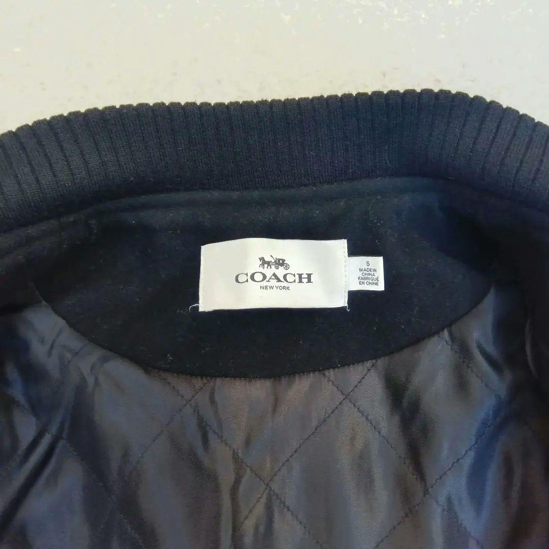 COACHコーチ スタジャン 袖レザー Cロゴ ワッペン 星条旗