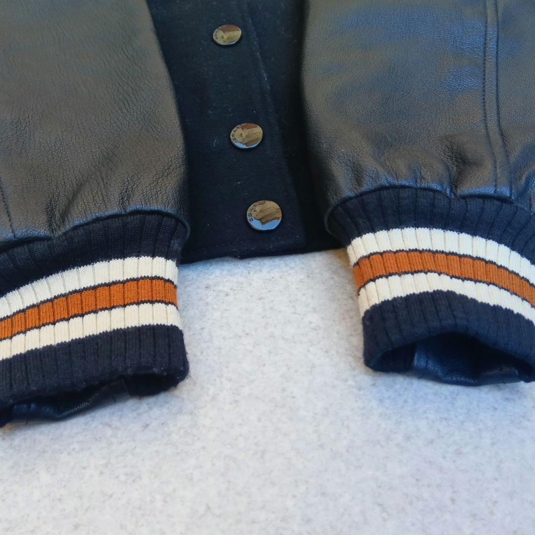 COACHコーチ スタジャン 袖レザー Cロゴ ワッペン 星条旗