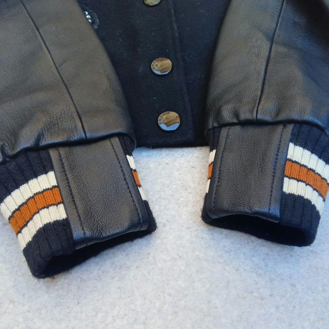 COACHコーチ スタジャン 袖レザー Cロゴ ワッペン 星条旗