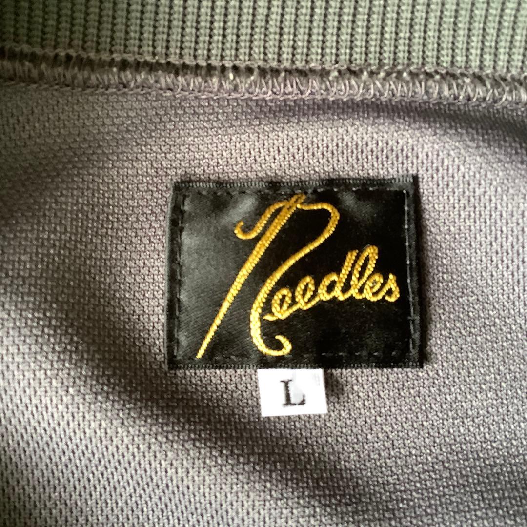 別注 Needles トラックジャケット グレーxパープル Lsize