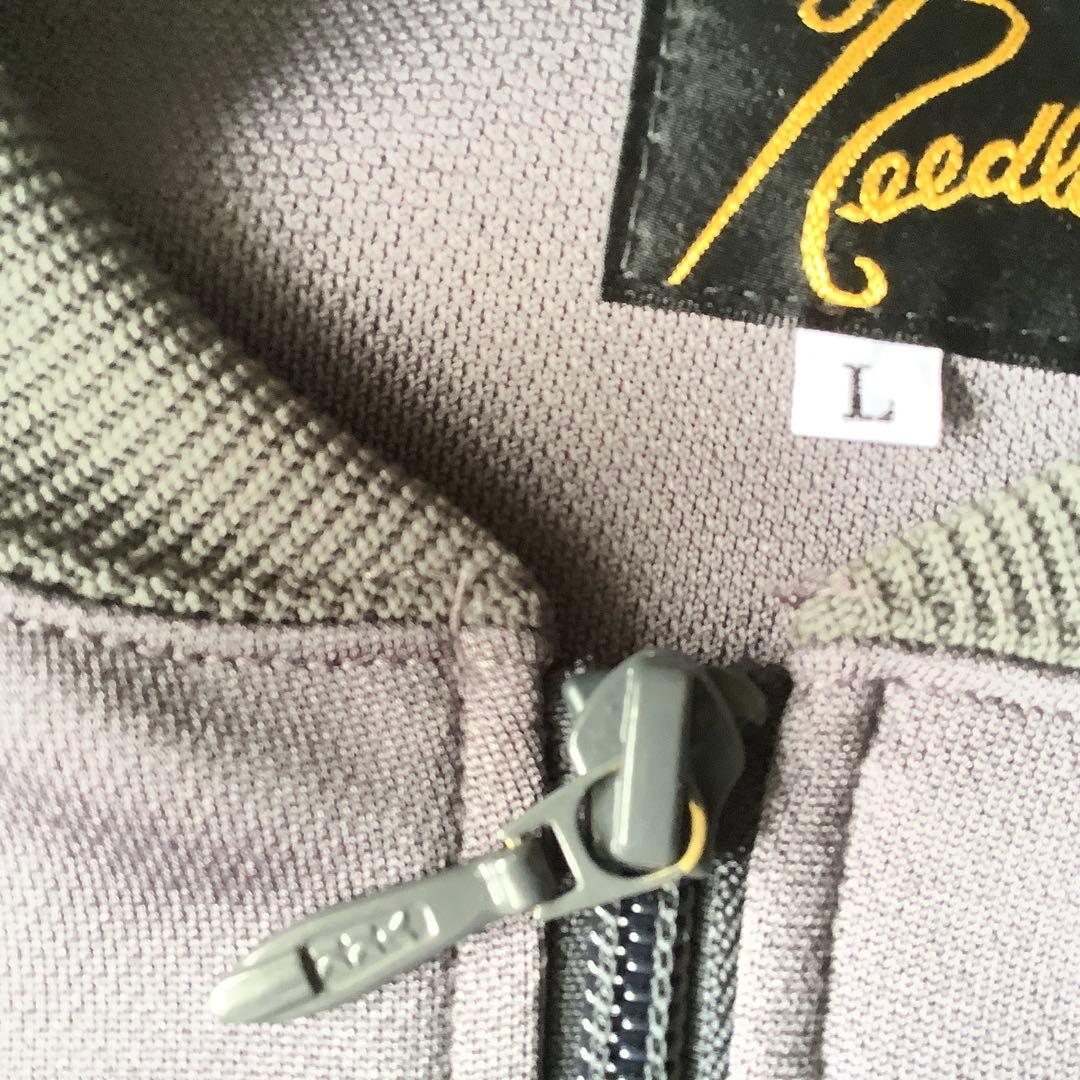 別注 Needles トラックジャケット グレーxパープル Lsize