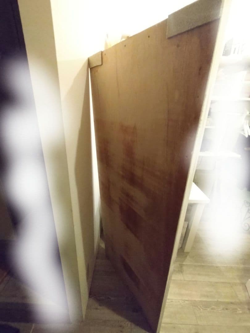 ホワイト全身鏡 木製フレーム 大きめ