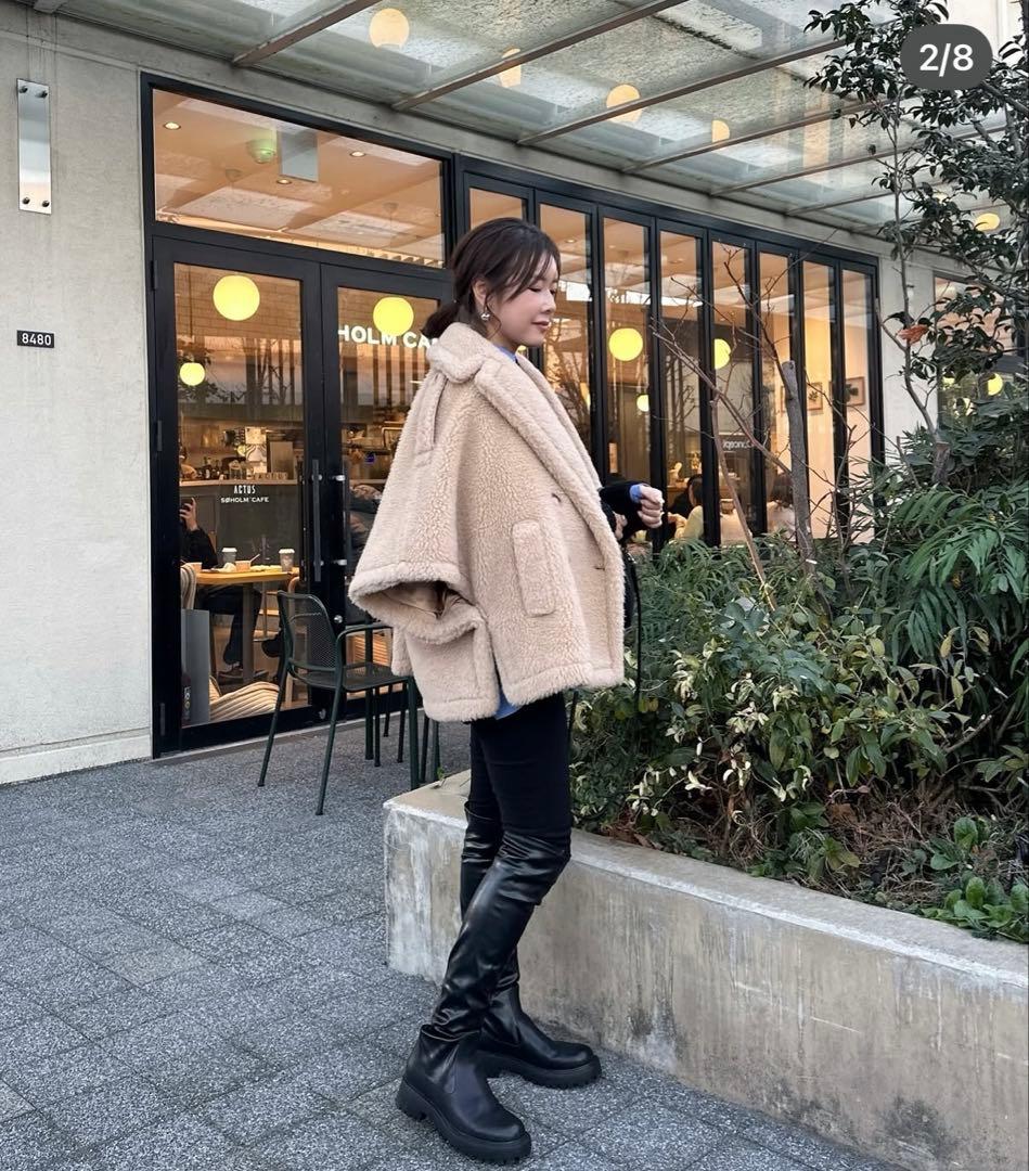 MaxMara マックスマーラ ADESSO テディベア　ケープ