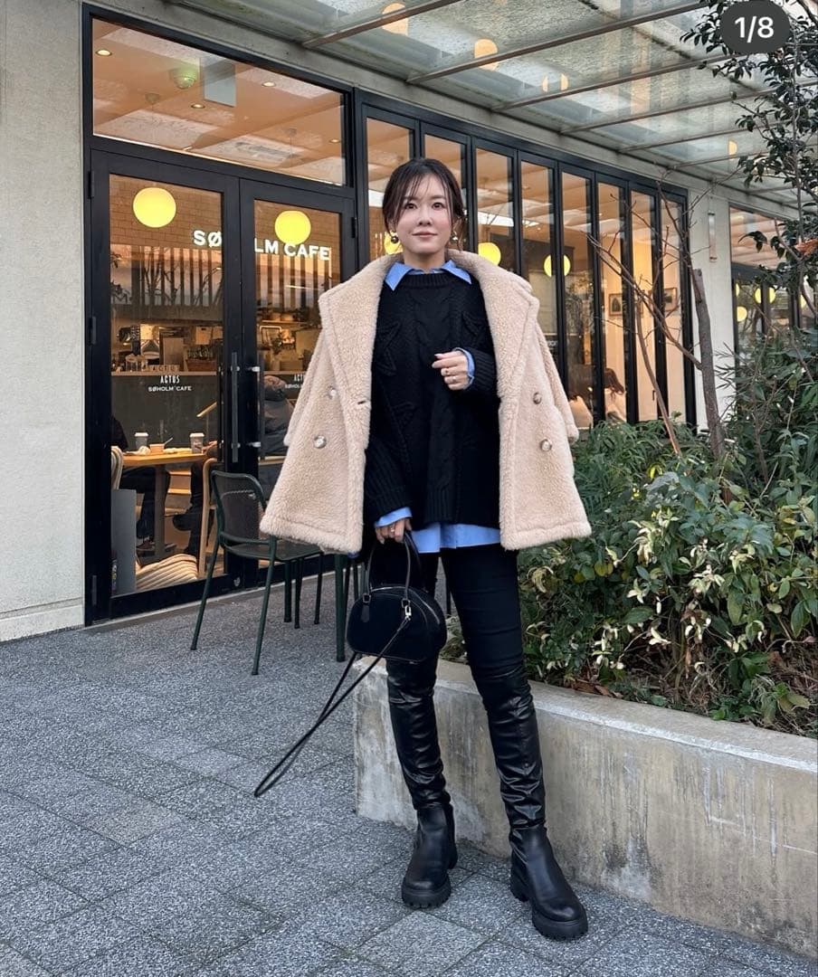 MaxMara マックスマーラ ADESSO テディベア　ケープ