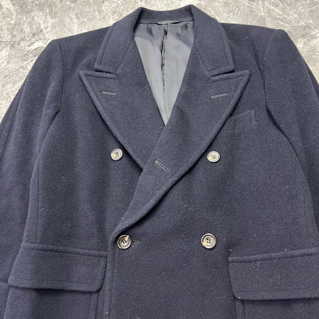 極美品　ラルフローレン　チェスターコート　ダブル　ネイビー　ウール　A5