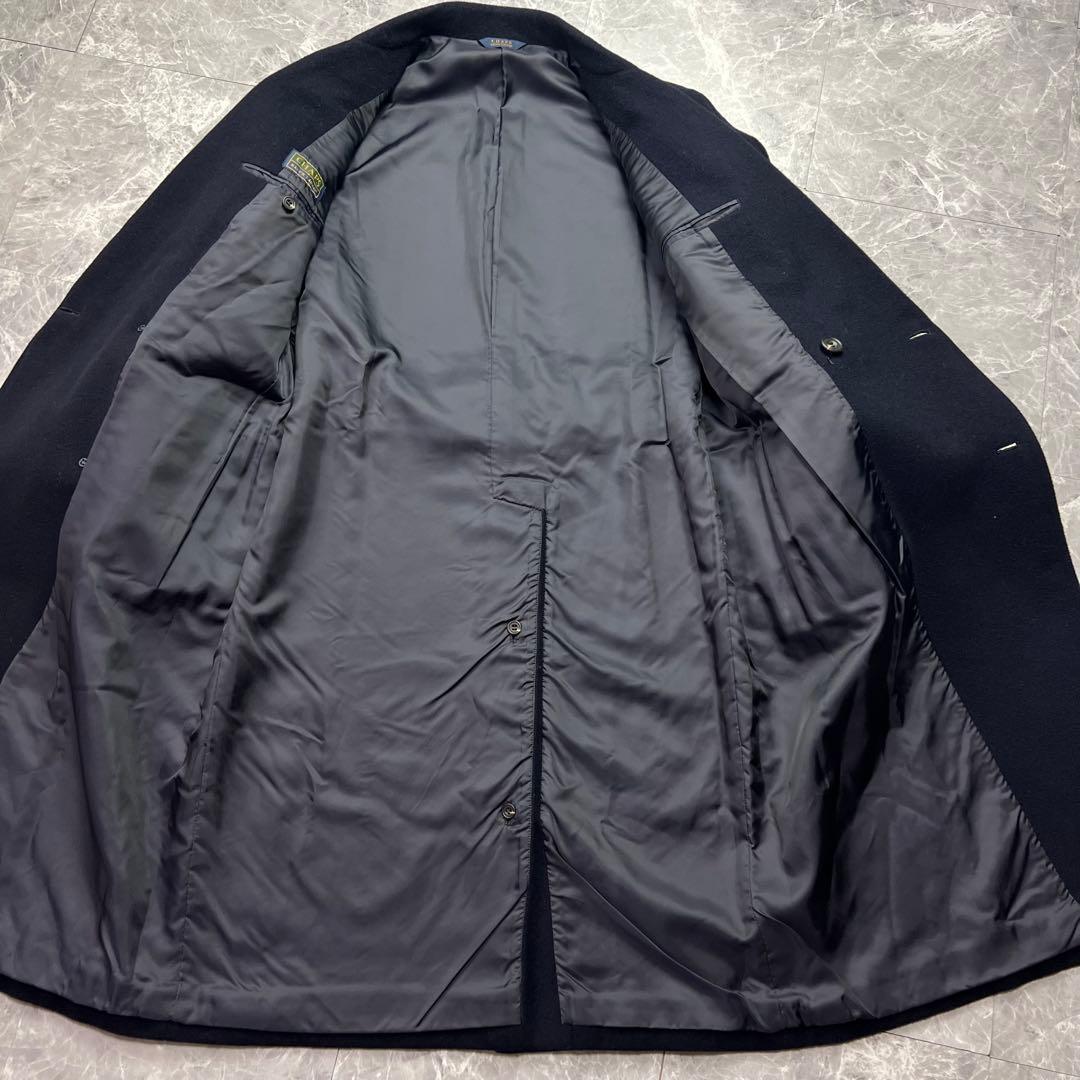 極美品　ラルフローレン　チェスターコート　ダブル　ネイビー　ウール　A5