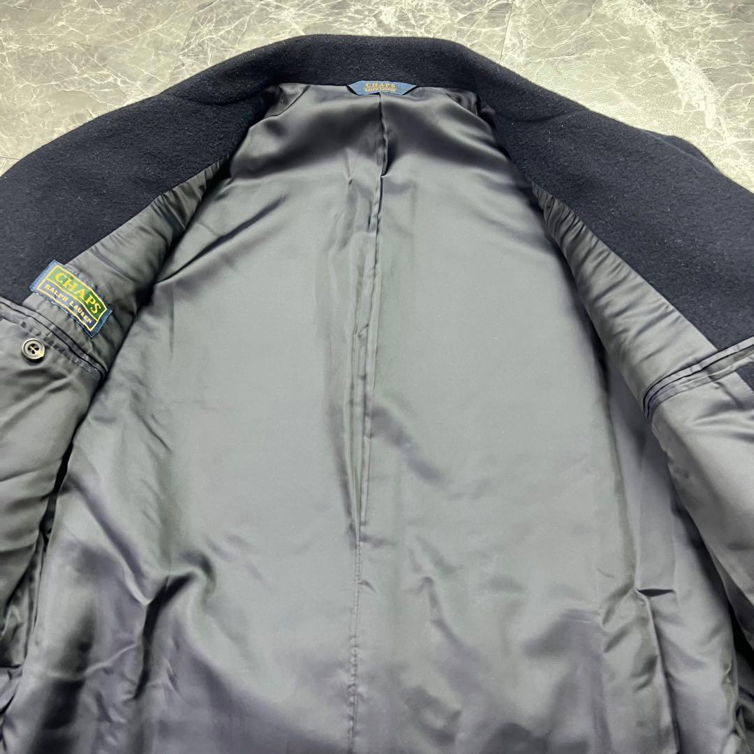 極美品　ラルフローレン　チェスターコート　ダブル　ネイビー　ウール　A5