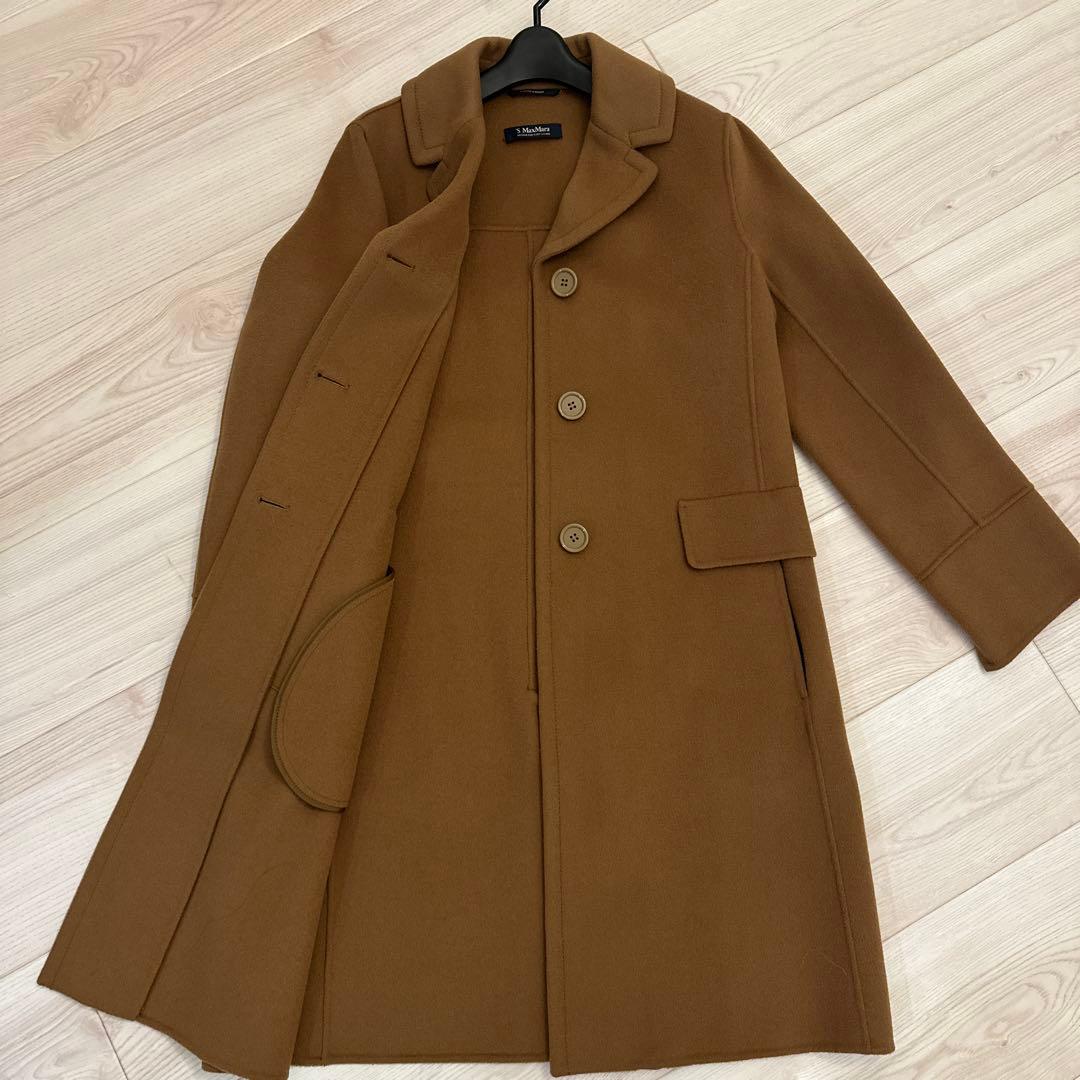 'モカ　S MaxMara チェスターコート ブラウン