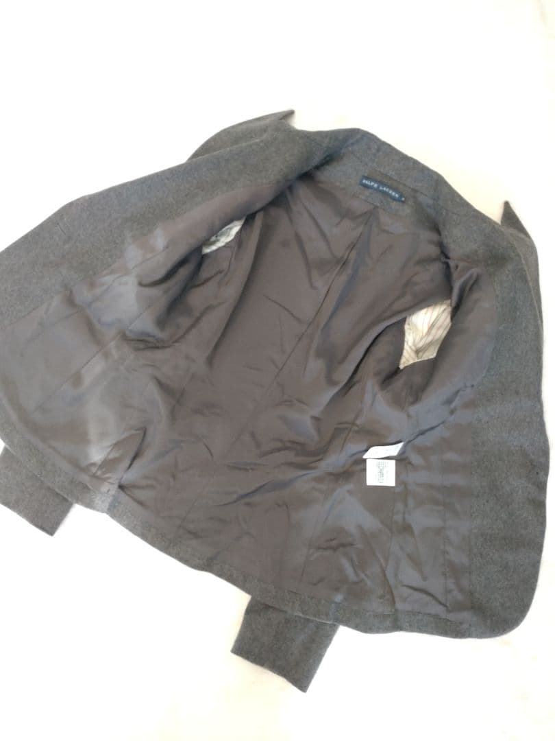 ラルフローレン　カシミヤ、アンゴラ混　グレー テーラードジャケット