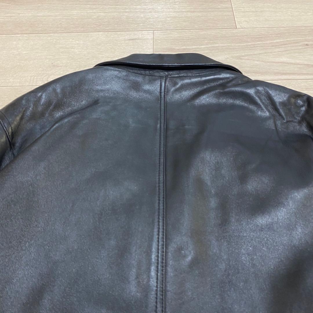 A2 黒　羊革　レザー　フライトジャケット　LL XL 柄裏地　y2k 00s